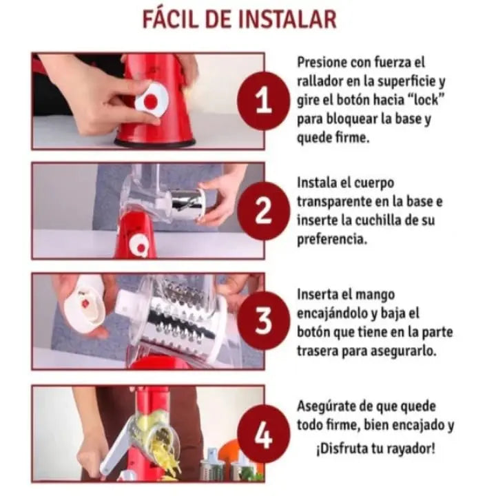 Molino Rallador de Verduras 3 en 1 - Haza Technology